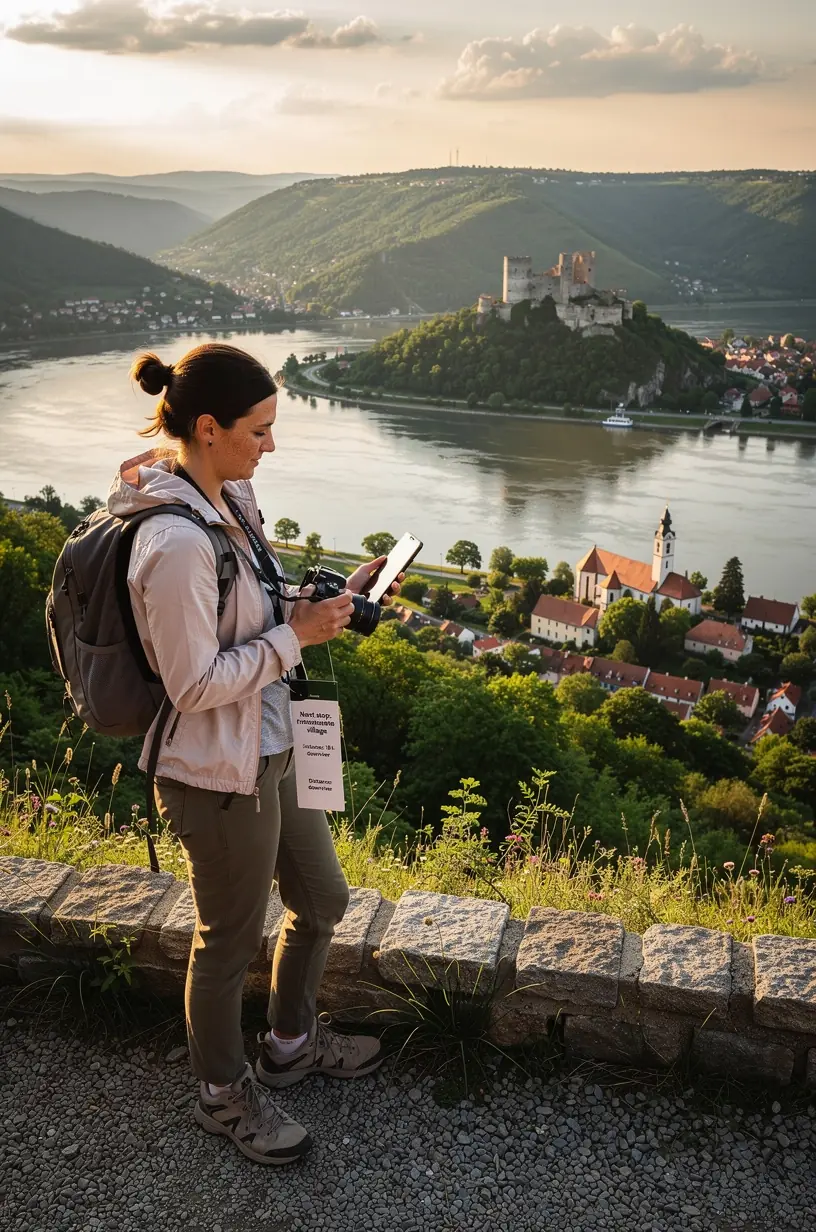 Cestovatelia využívajúci efektívne plánovanie trasy na objavovanie výrazných slovenských atrakcií.